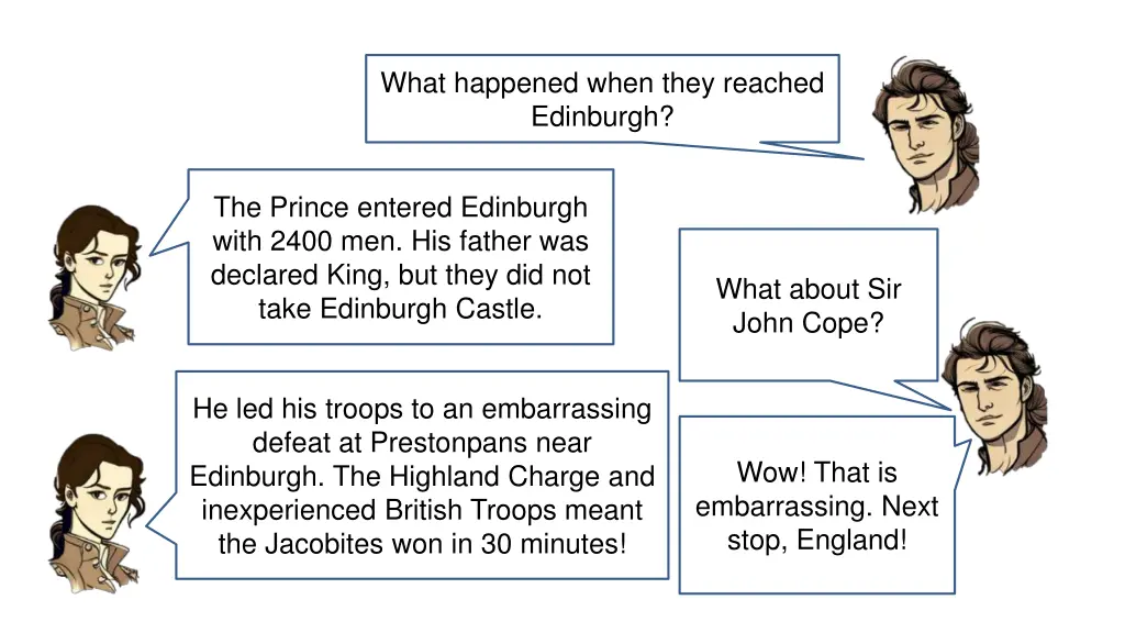 what happened when they reached edinburgh