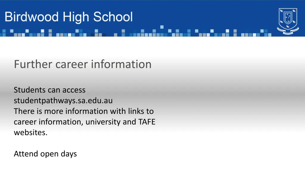 further career information