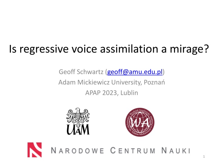 is regressive voice assimilation a mirage