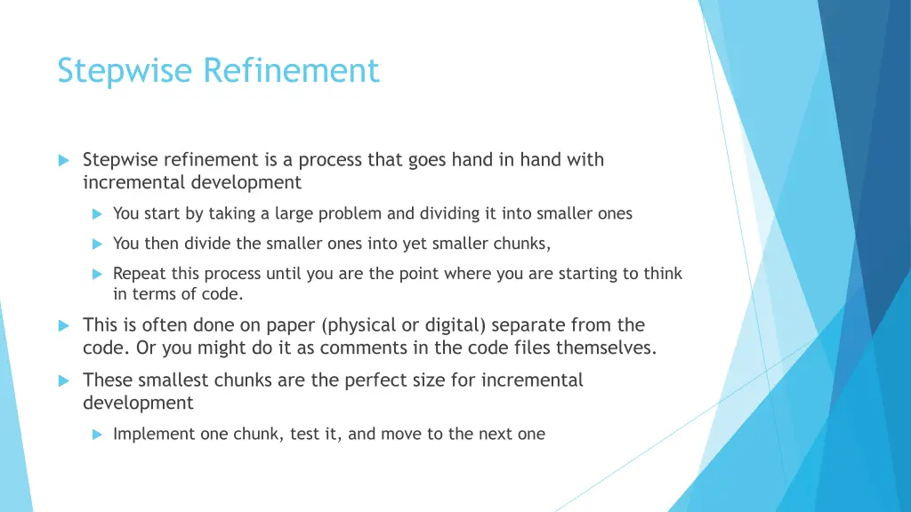 stepwise refinement