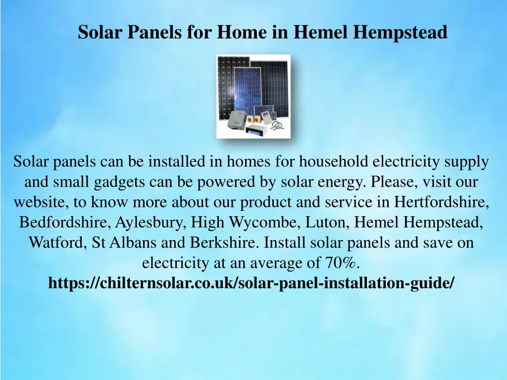 solar panels for home in hemel hempstead