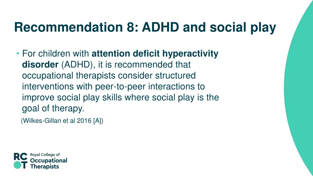 recommendation 8 adhd and social play