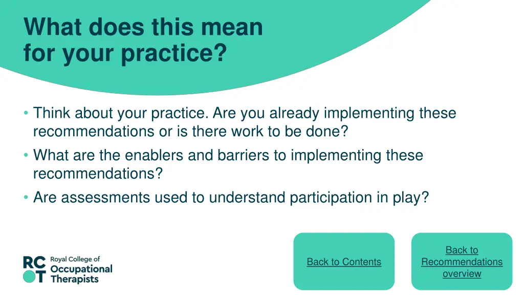 what does this mean for your practice 1