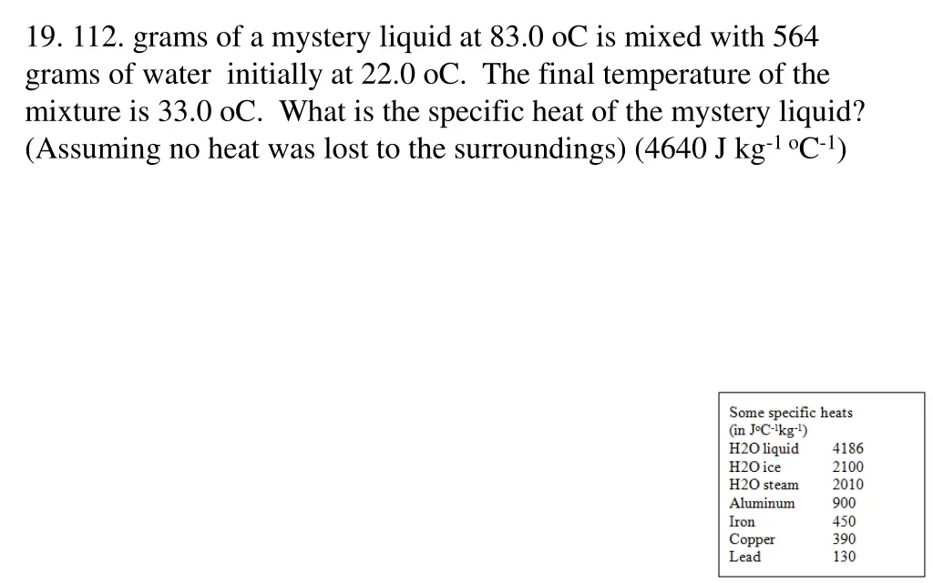 19 112 grams of a mystery liquid