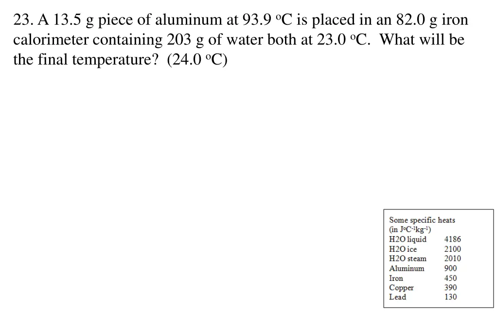 23 a 13 5 g piece of aluminum