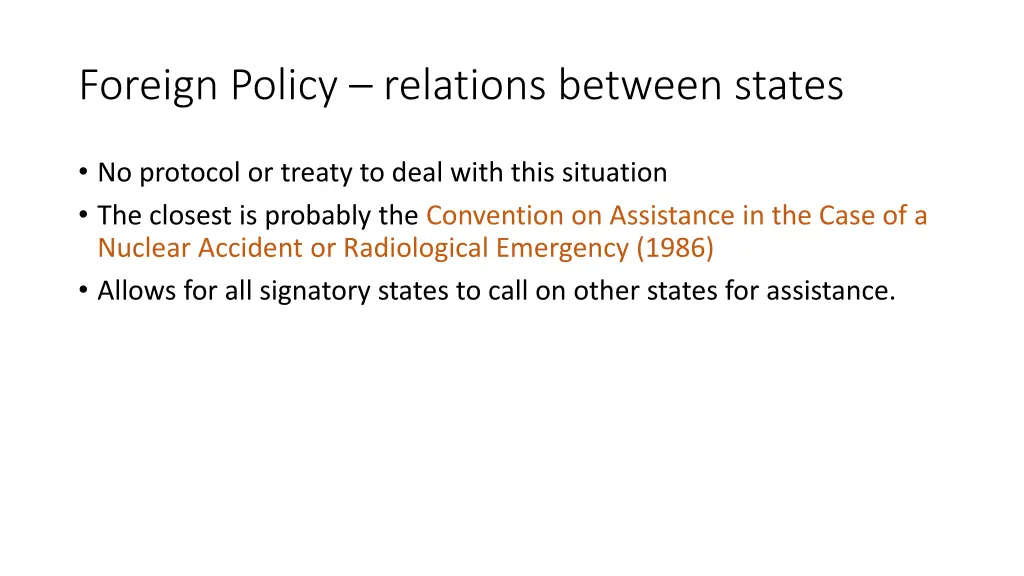 foreign policy relations between states
