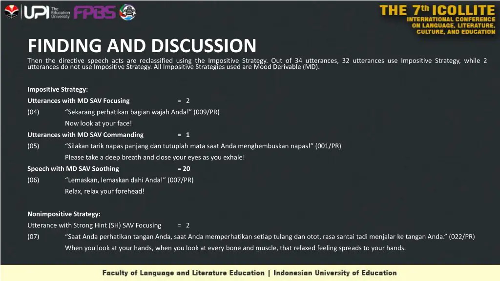 finding and discussion then the directive speech