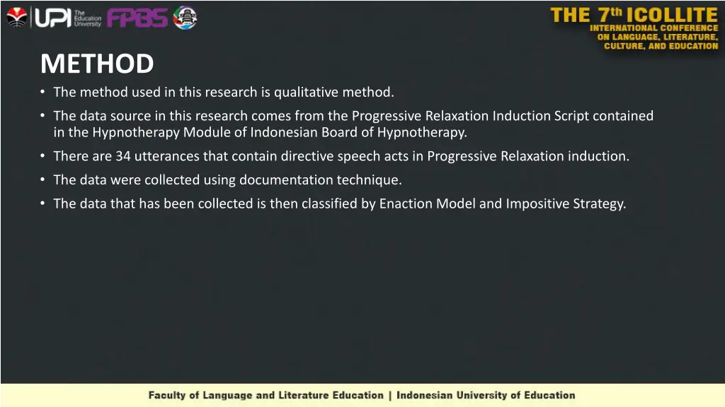 method the method used in this research