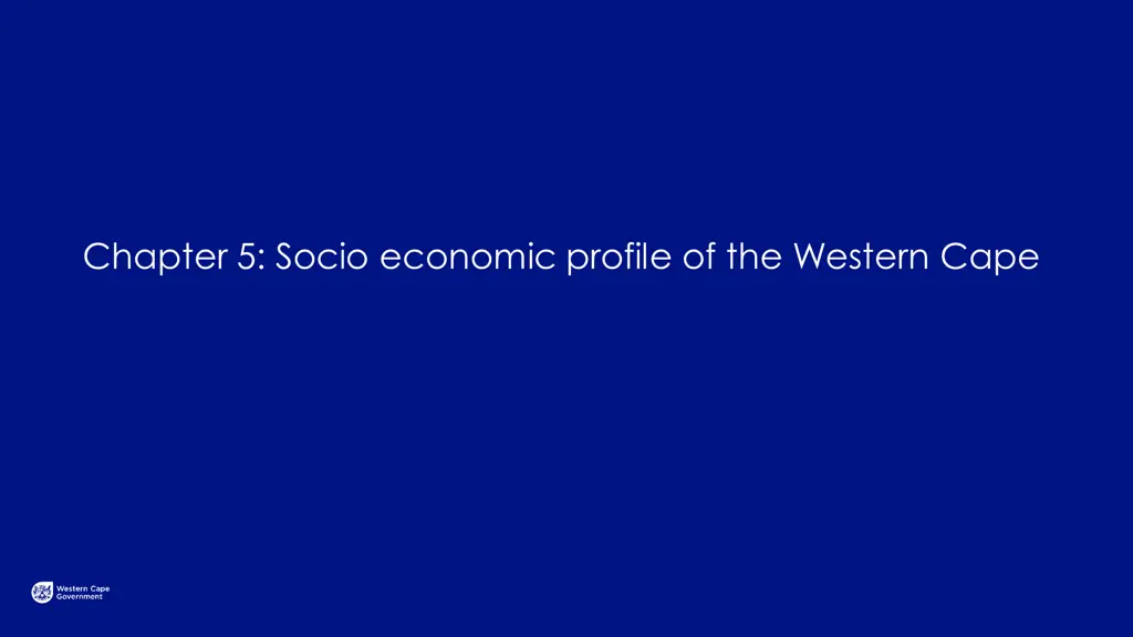 chapter 5 socio economic profile of the western