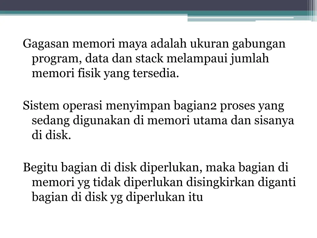 gagasan memori maya adalah ukuran gabungan