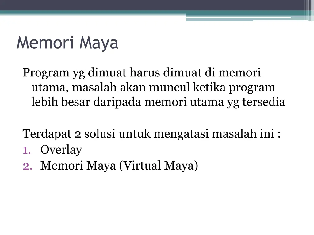 memori maya