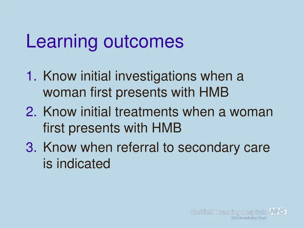 learning outcomes 1