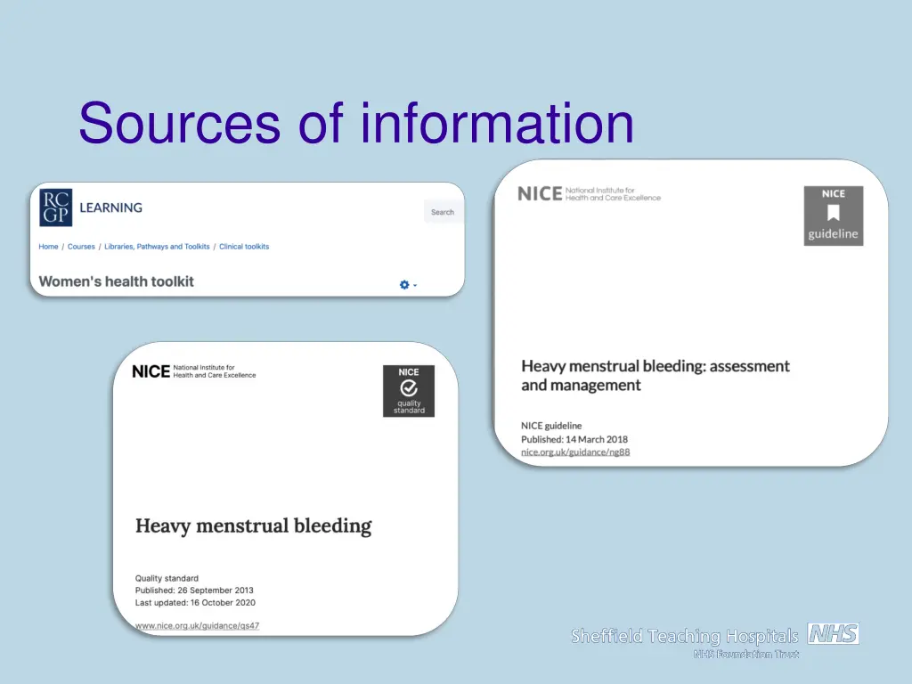 sources of information
