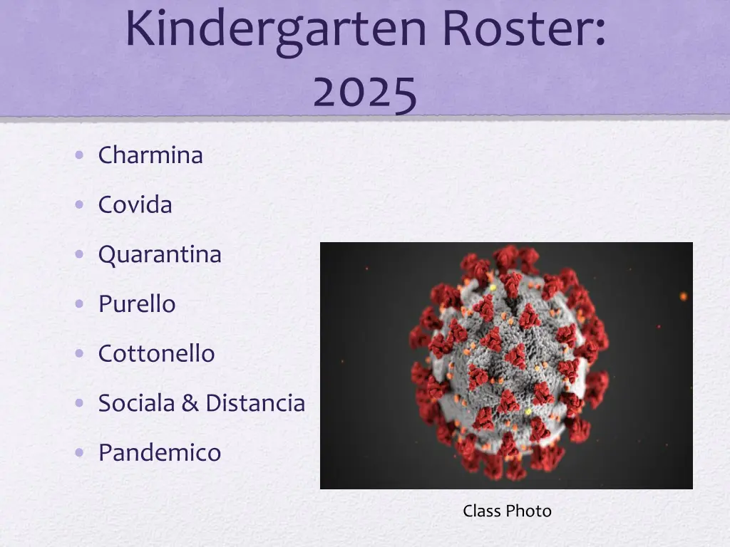 kindergarten roster 2025