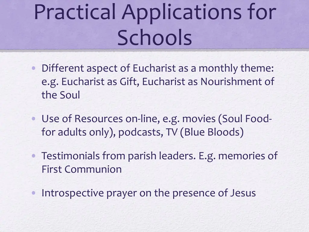 practical applications for schools