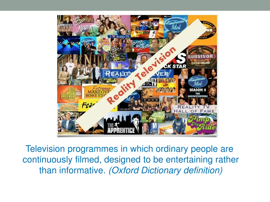 television programmes in which ordinary people