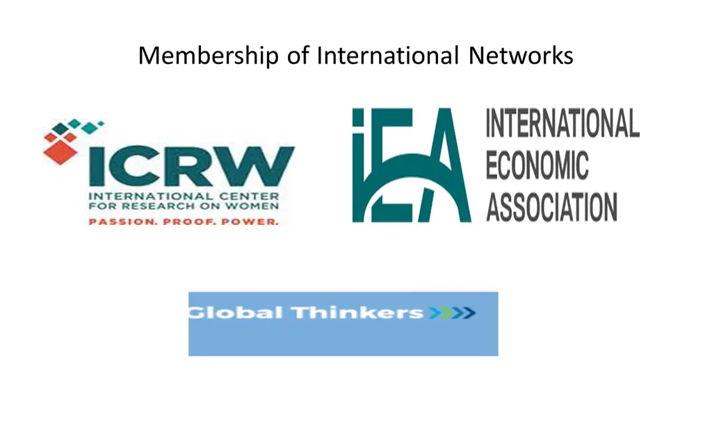 membership of international networks
