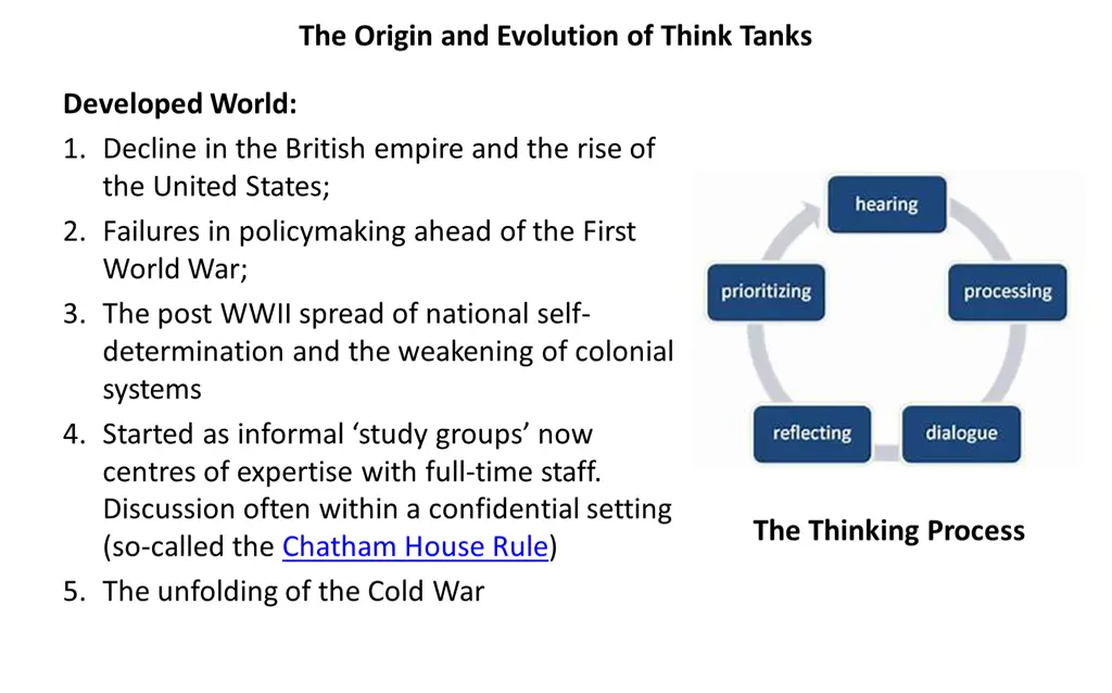 the origin and evolution of think tanks