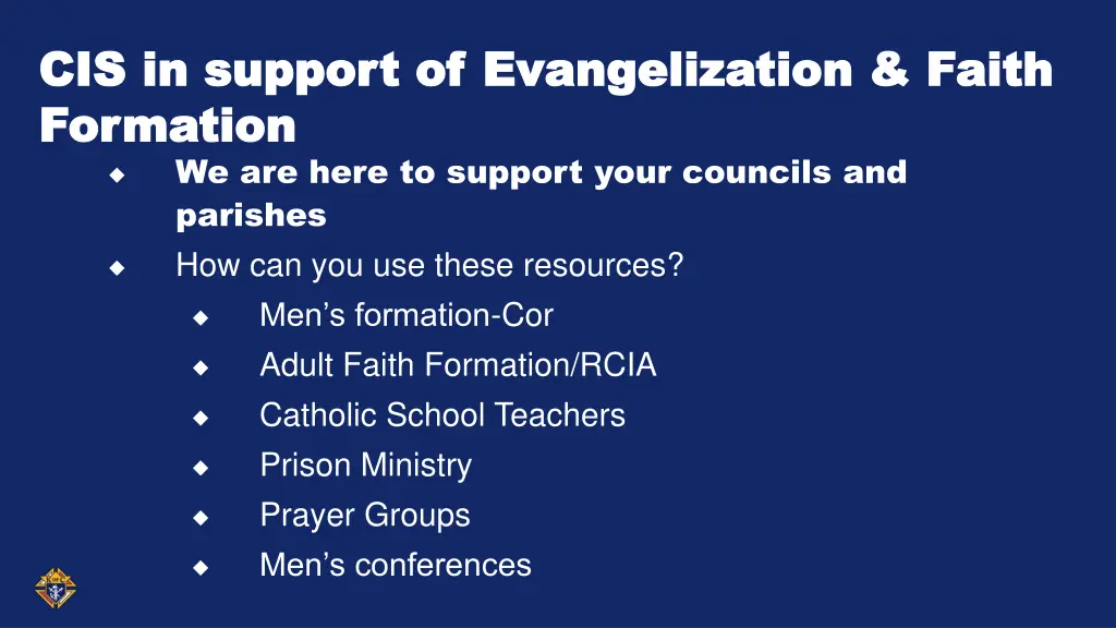 cis in support of evangelization faith
