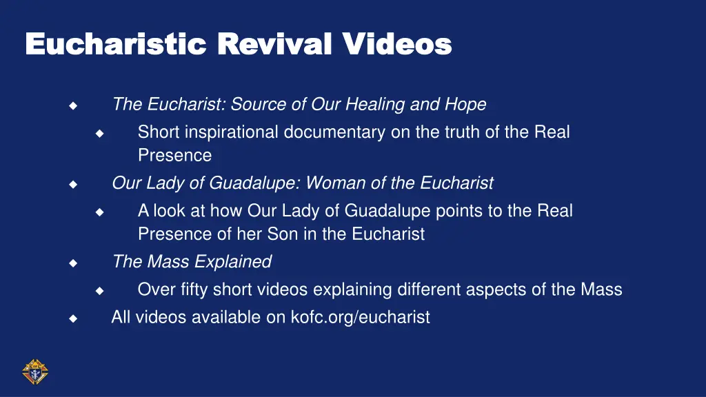 eucharistic revival videos eucharistic revival
