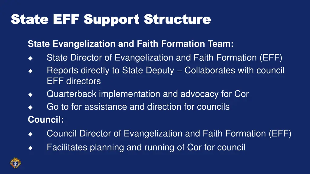 state eff support structure state eff support