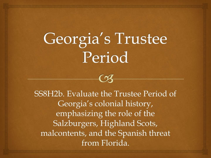 georgia s trustee period