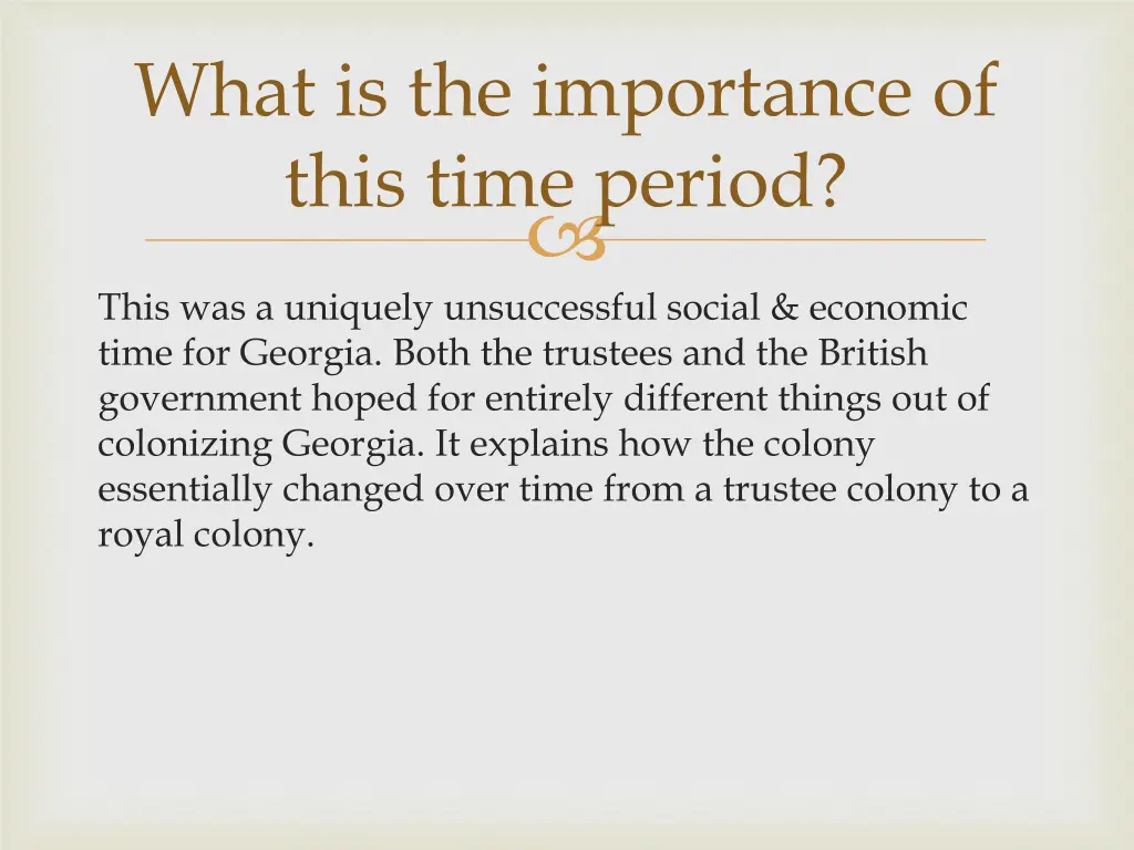 what is the importance of this time period