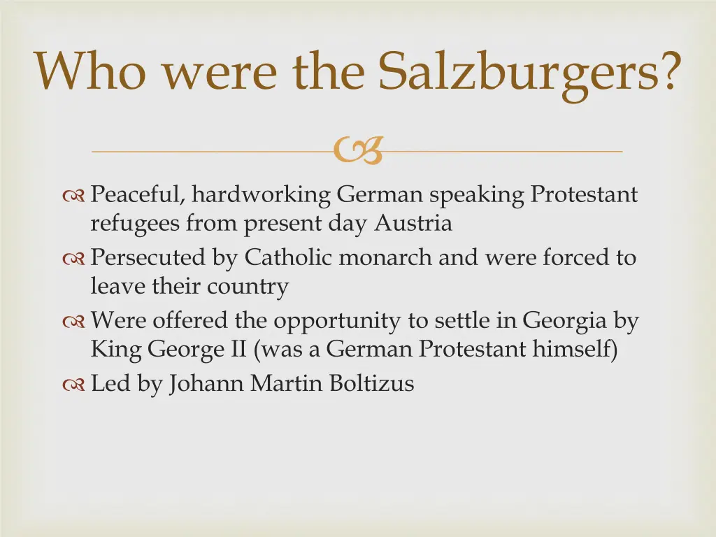 who were the salzburgers