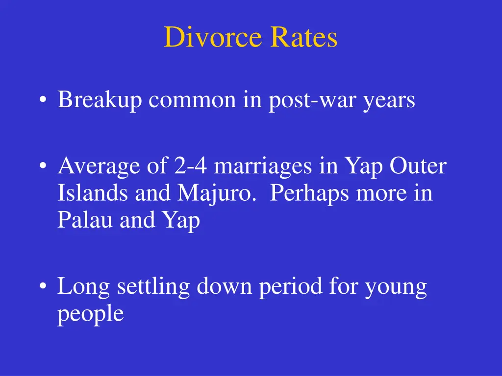 divorce rates