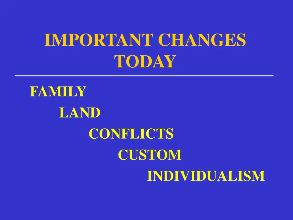 important changes today
