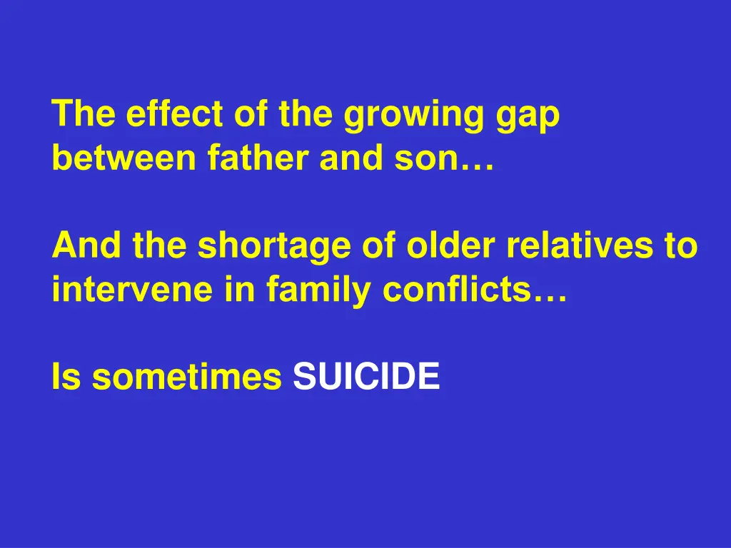 the effect of the growing gap between father