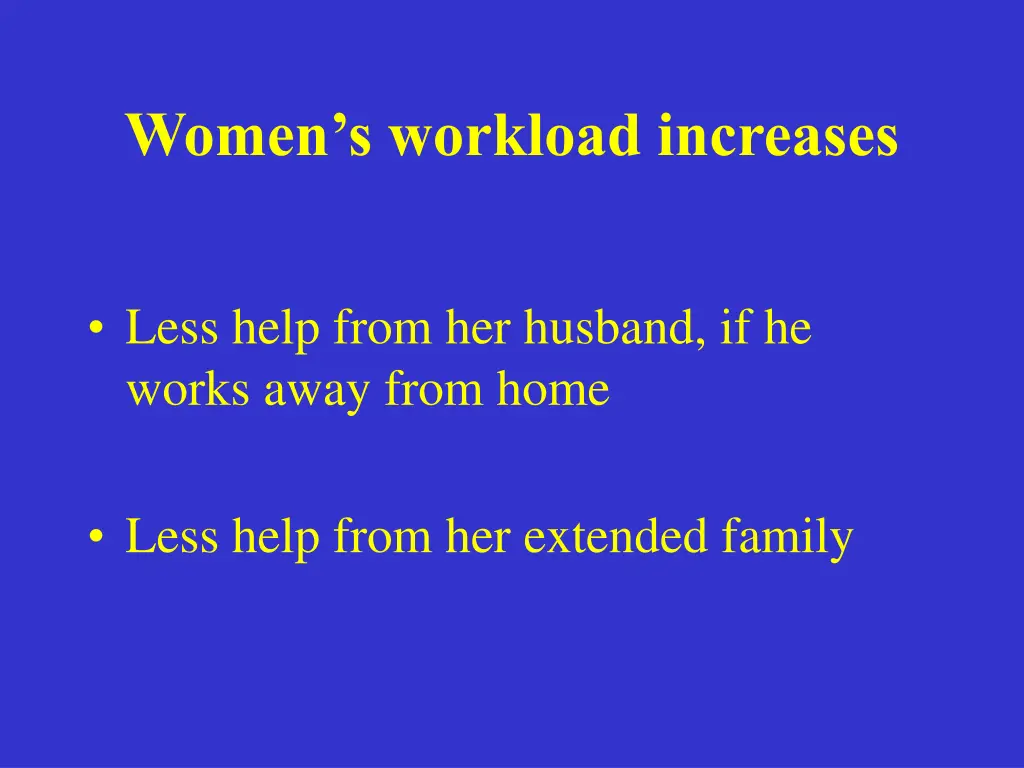 women s workload increases