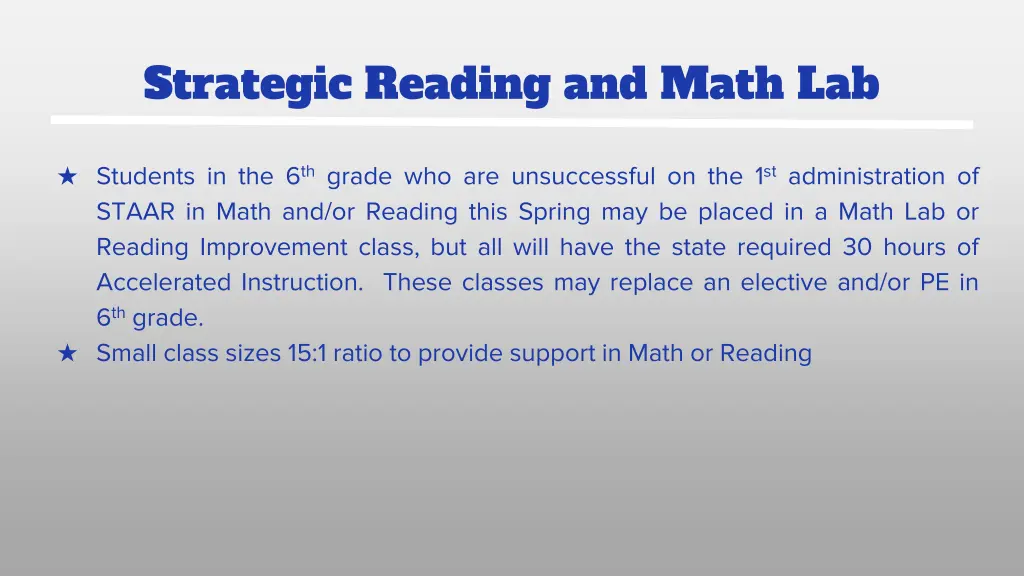 strategic reading and math lab