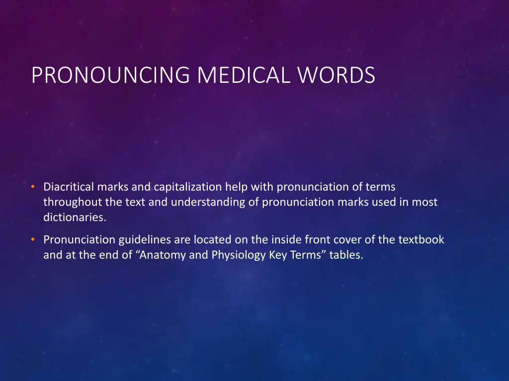 pronouncing medical words