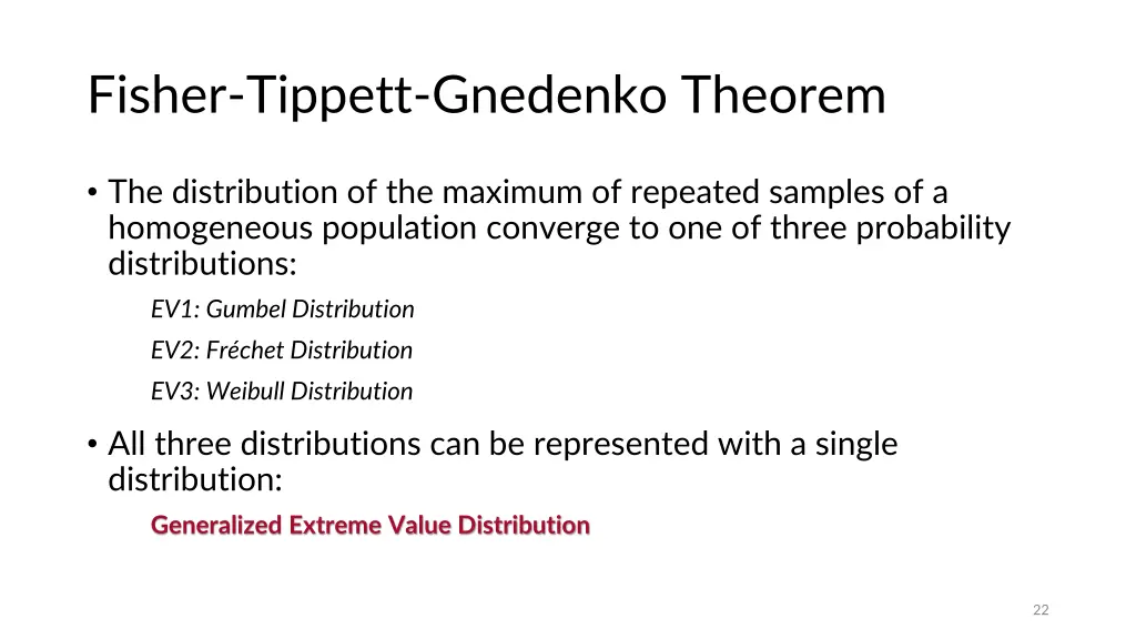 fisher tippett gnedenko theorem