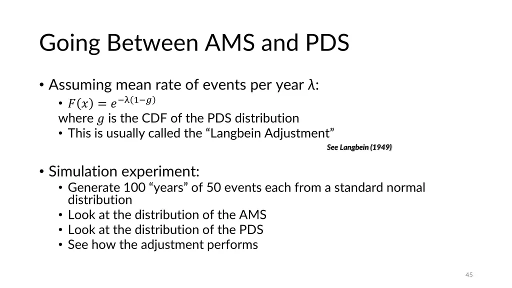 going between ams and pds