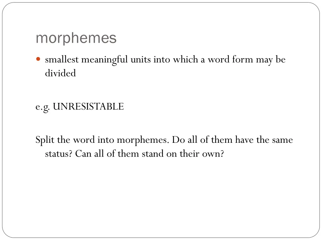 morphemes