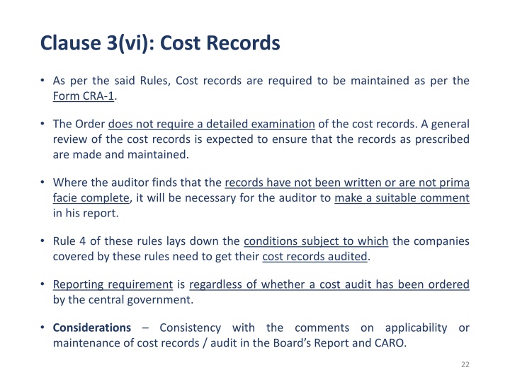 clause 3 vi cost records 1