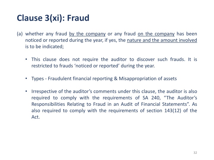 clause 3 xi fraud