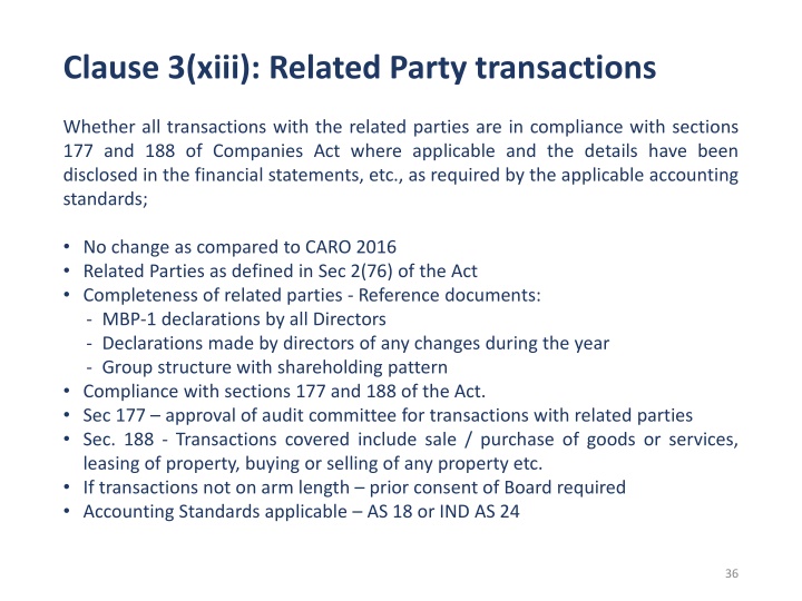 clause 3 xiii related party transactions