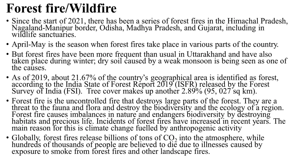 forest fire wildfire since the start of 2021