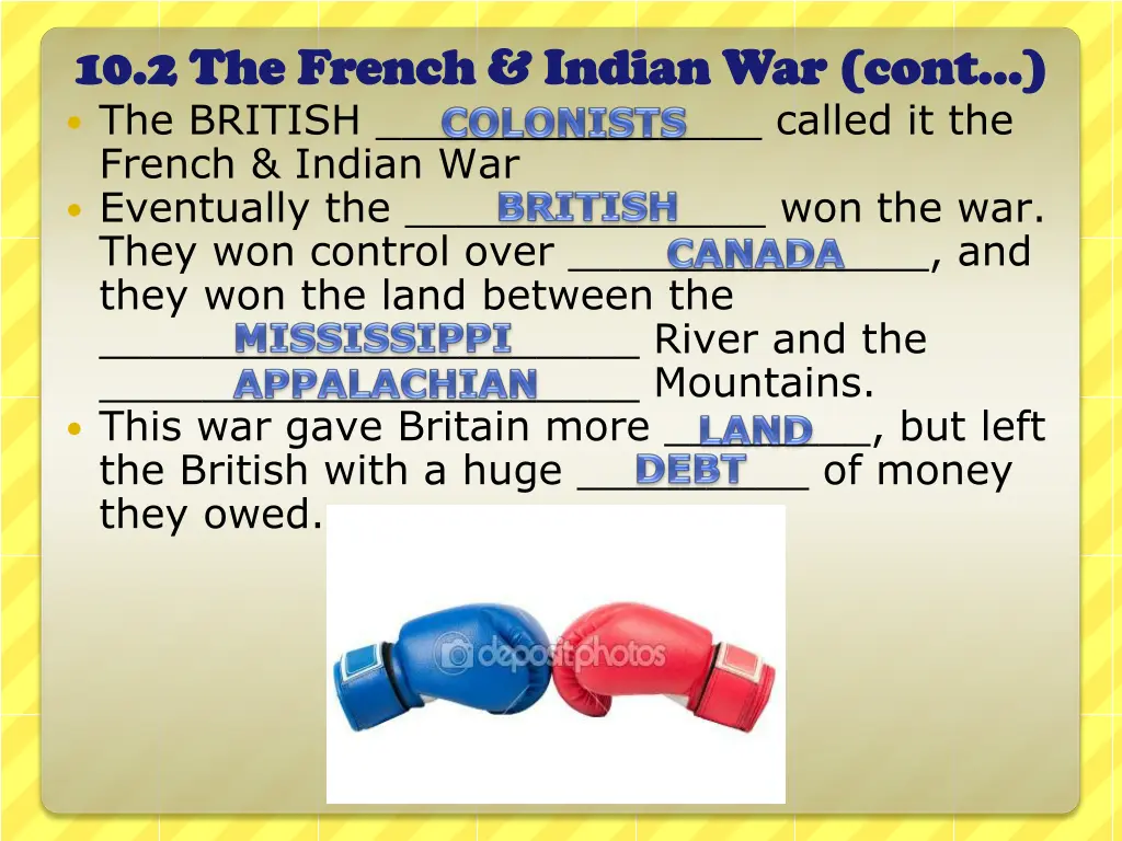 10 2 the french indian war cont 10 2 the french