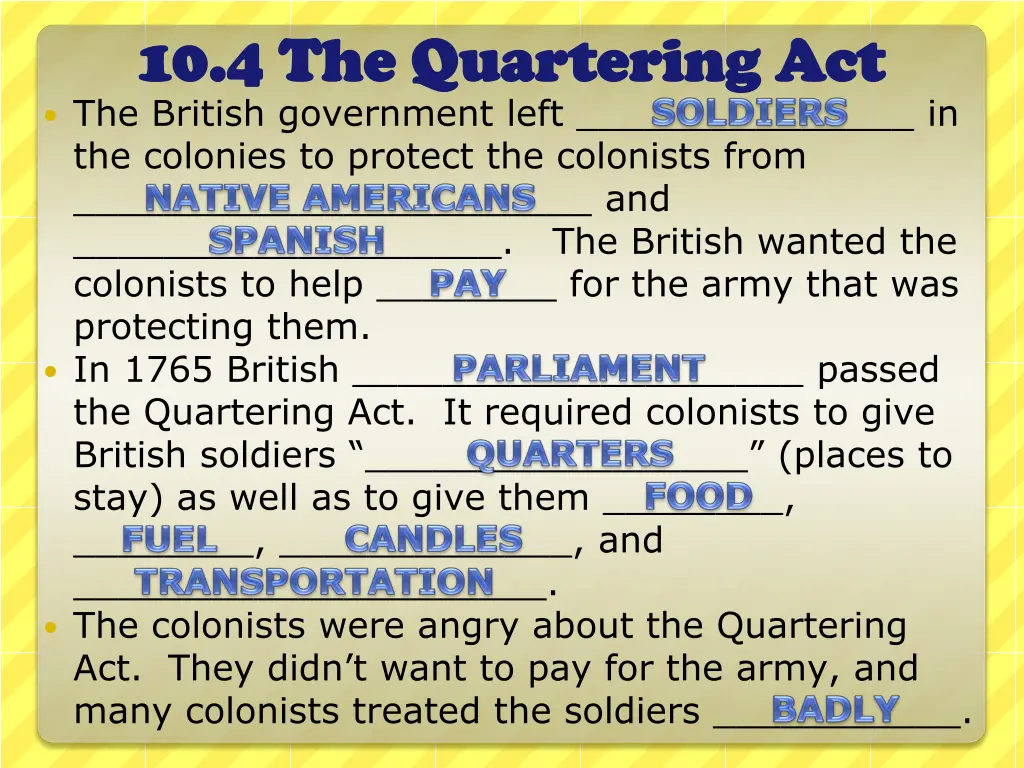 10 4 the quartering act 10 4 the quartering