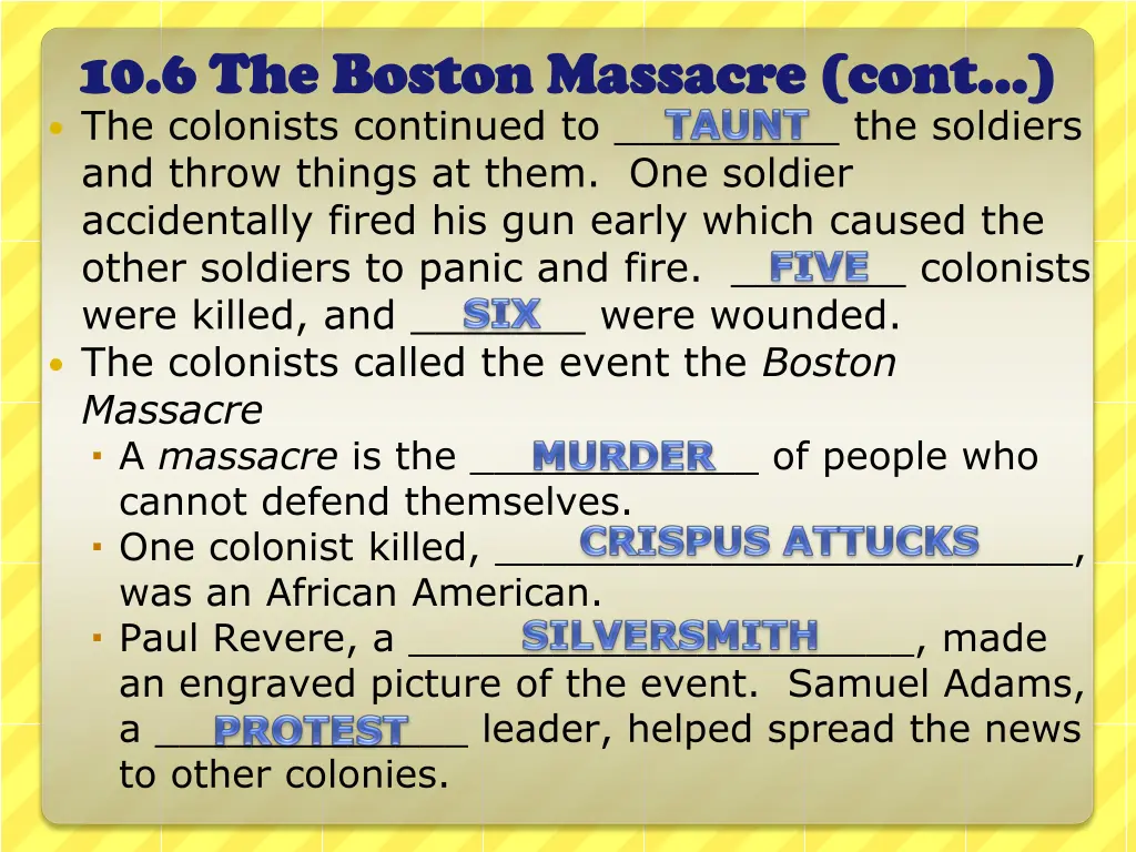 10 6 the boston massacre cont 10 6 the boston
