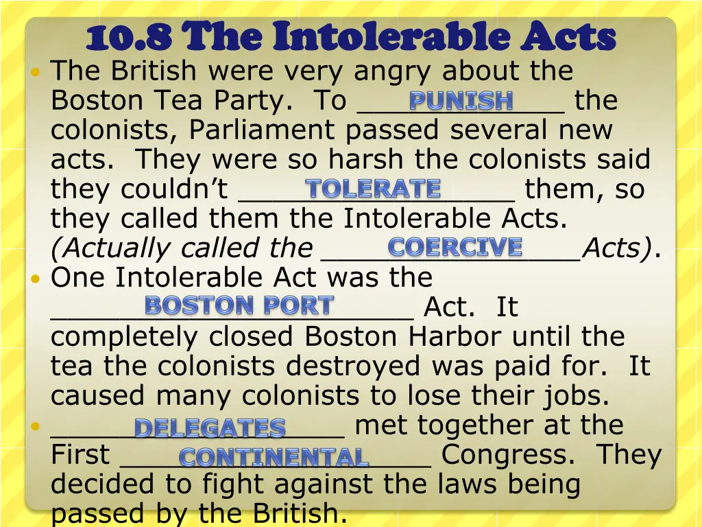 10 8 the intolerable acts 10 8 the intolerable