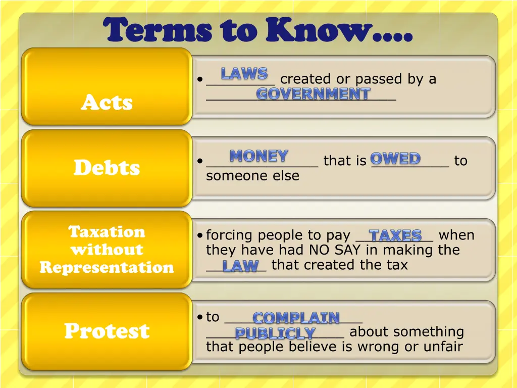 terms to know terms to know