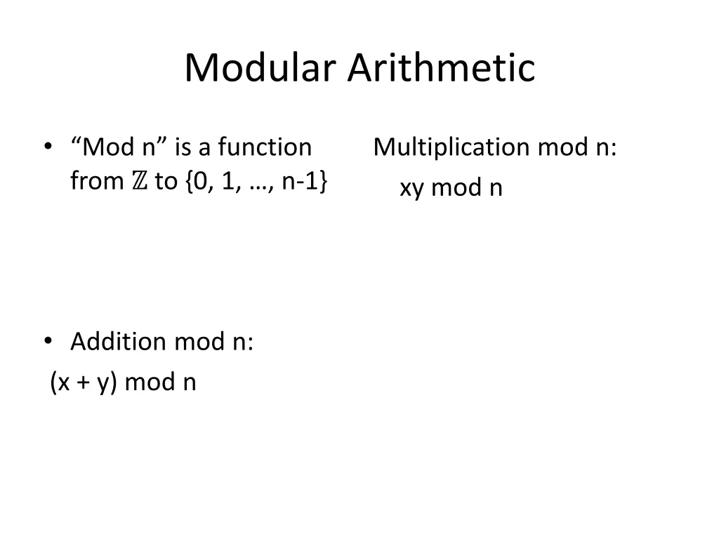 modular arithmetic 1