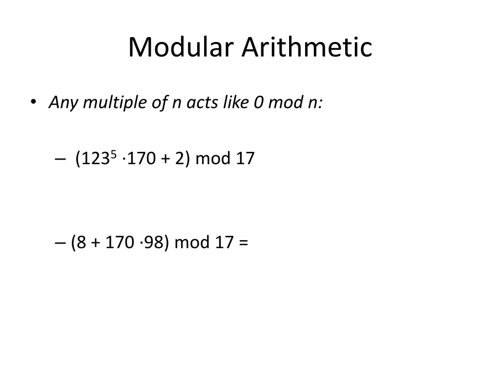 modular arithmetic 5