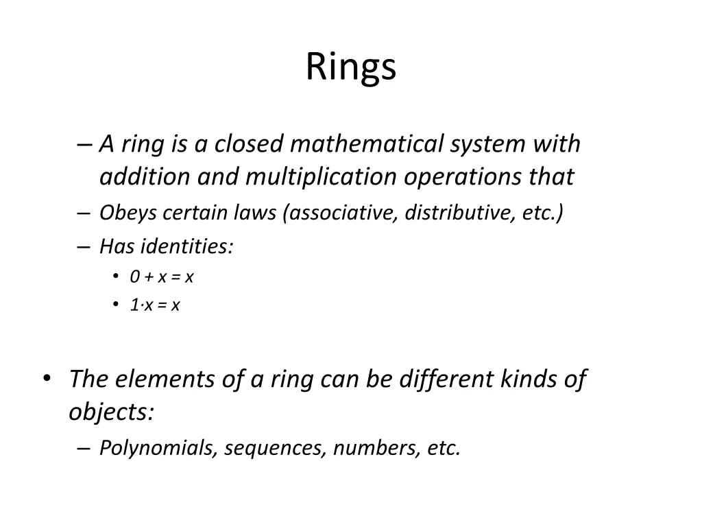 rings