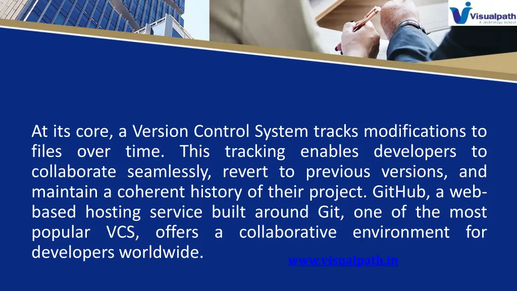 at its core a version control system tracks